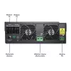 Qoltec 53886 inversor solar híbrido aislado de red (off-grid), 3,5 kW, 100 A MPPT, 24 V, onda senoidal pura