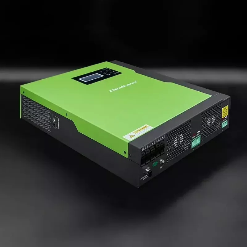 Qoltec 53886 inversor solar híbrido aislado de red (off-grid), 3,5 kW, 100 A MPPT, 24 V, onda senoidal pura