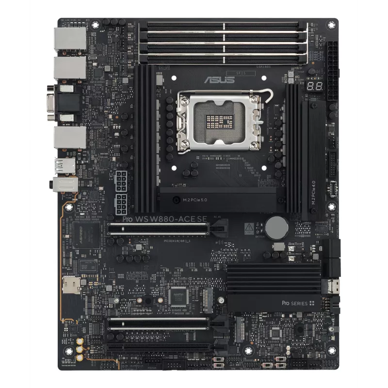 Placa base ASUS PRO WS W880-ACE SE, Intel W880, LGA 1851, ATX, DDR5, 4 DIMM, máx 256 GB, 2.5 Gb LAN