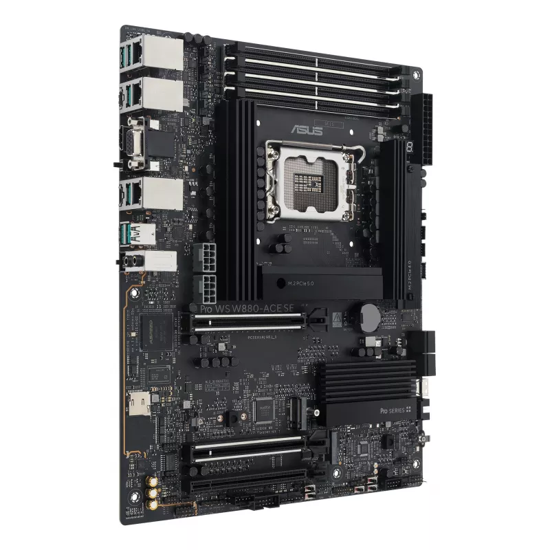 Placa base ASUS PRO WS W880-ACE SE, Intel W880, LGA 1851, ATX, DDR5, 4 DIMM, máx 256 GB, 2.5 Gb LAN
