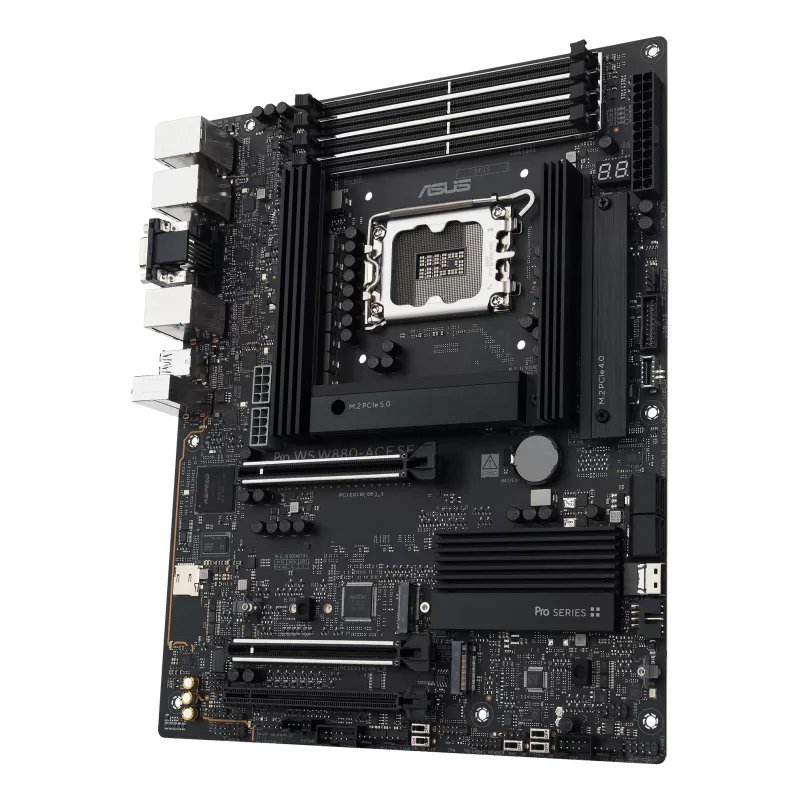 Placa base ASUS PRO WS W880-ACE SE, Intel W880, LGA 1851, ATX, DDR5, 4 DIMM, máx 256 GB, 2.5 Gb LAN