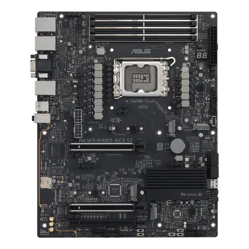 Placa base ASUS PRO WS W880-ACE SE, Intel W880, LGA 1851, ATX, DDR5, 4 DIMM, máx 256 GB, 2.5 Gb LAN