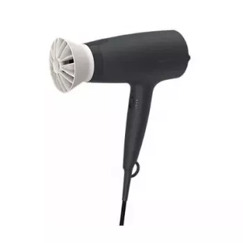 Secador de pelo Philips BHD302/00 1600W negro, 3 niveles de calor, 3 velocidades, aire frío, 2 boquillas