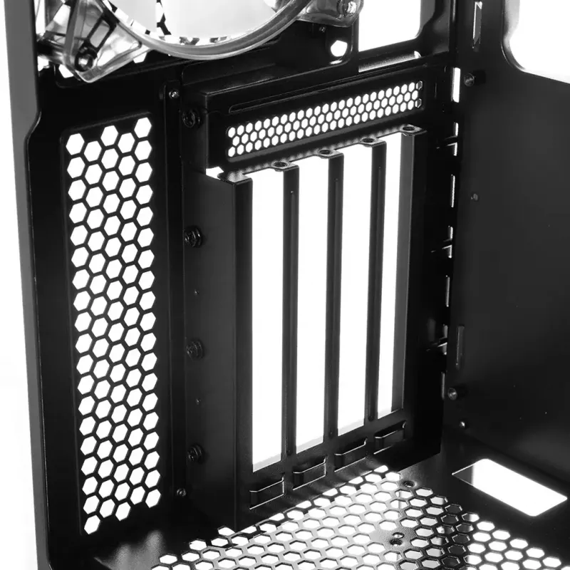 Caja de PC MODECOM AMIRANI ARGB Midi Tower, negra, cristal templado, 2x200mm frontales + 1x120mm trasero, USB-A 2x, USB-C 1x, compatible ATX/ITX, GPU hasta 35 cm