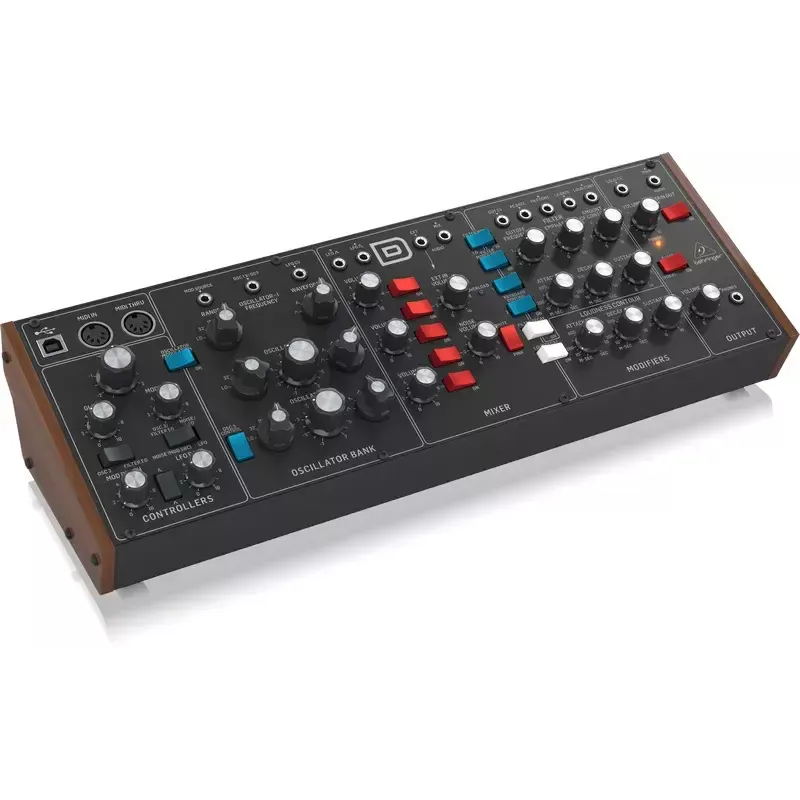 Sintetizador Behringer Model D negro color de carcasa negro fuente de alimentación DC AC