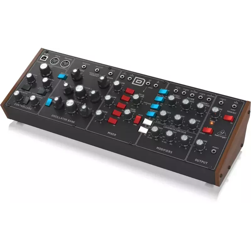 Sintetizador Behringer Model D negro color de carcasa negro fuente de alimentación DC AC