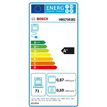 Horno empotrable Bosch Serie 8 HBG7341B2 — eléctrico, 71 L, 3600 W, control táctil, negro