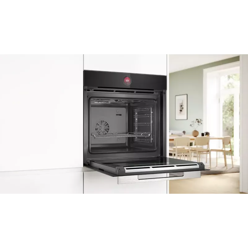 Horno empotrable Bosch Serie 8 HBG7341B2 — eléctrico, 71 L, 3600 W, control táctil, negro