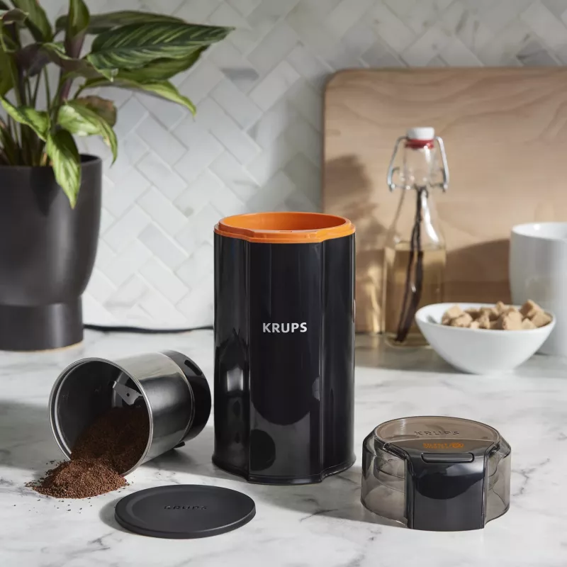 Molino de cuchillas Krups Silent Vortex GX3328 175 W negro 90 g de capacidad