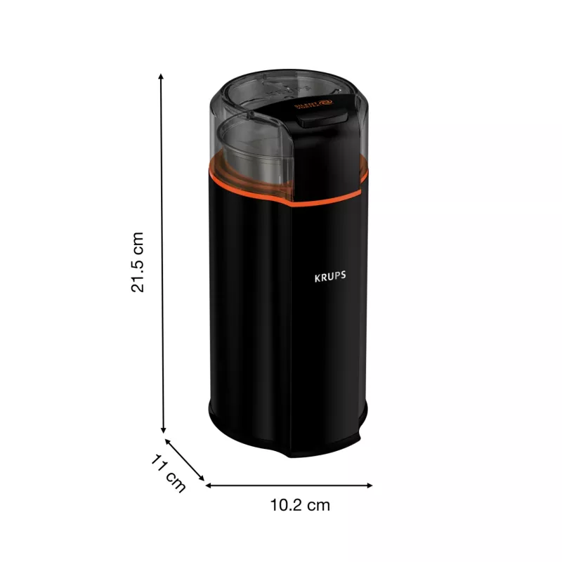 Molino de cuchillas Krups Silent Vortex GX3328 175 W negro 90 g de capacidad