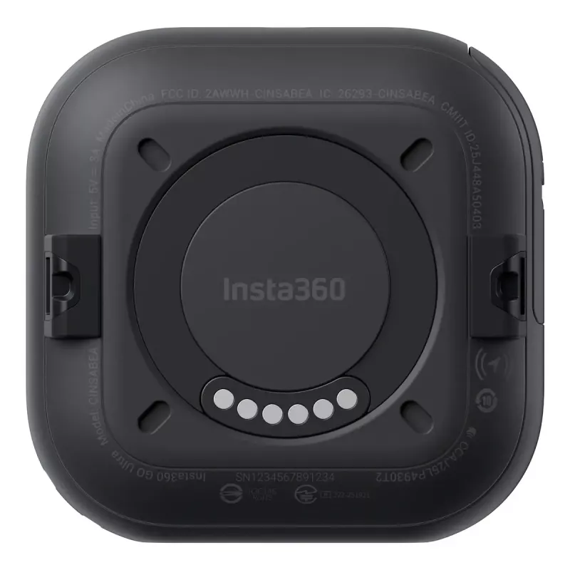 Insta360 GO Ultra Standard Bundle cámara de acción, 4K Ultra HD 3840x2880, sensor de 1/1,28 pulgadas, 240 fps, Wi-Fi, Bluetooth 5.4, pantalla táctil abatible de 2,5 pulgadas, MicroSD, 52,9 g, negra