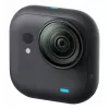 Insta360 GO Ultra Standard Bundle cámara de acción, 4K Ultra HD 3840x2880, sensor de 1/1,28 pulgadas, 240 fps, Wi-Fi, Bluetooth 5.4, pantalla táctil abatible de 2,5 pulgadas, MicroSD, 52,9 g, negra