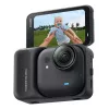 Insta360 GO Ultra Standard Bundle cámara de acción, 4K Ultra HD 3840x2880, sensor de 1/1,28 pulgadas, 240 fps, Wi-Fi, Bluetooth 5.4, pantalla táctil abatible de 2,5 pulgadas, MicroSD, 52,9 g, negra