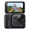 Insta360 GO Ultra Standard Bundle cámara de acción, 4K Ultra HD 3840x2880, sensor de 1/1,28 pulgadas, 240 fps, Wi-Fi, Bluetooth 5.4, pantalla táctil abatible de 2,5 pulgadas, MicroSD, 52,9 g, negra