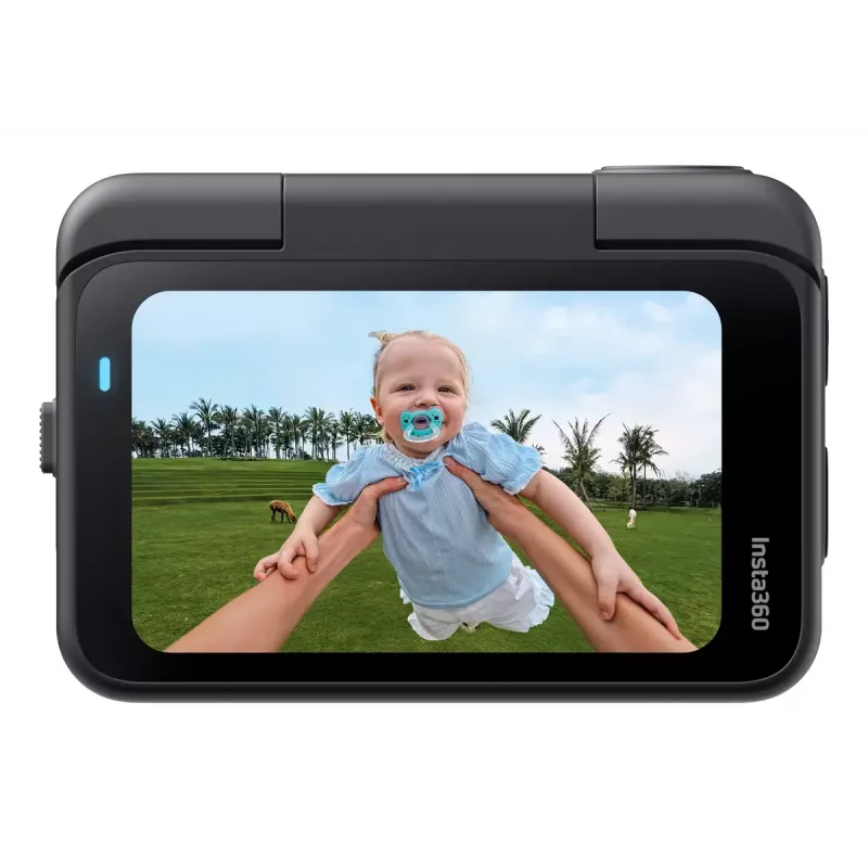 Insta360 GO Ultra Standard Bundle cámara de acción, 4K Ultra HD 3840x2880, sensor de 1/1,28 pulgadas, 240 fps, Wi-Fi, Bluetooth 5.4, pantalla táctil abatible de 2,5 pulgadas, MicroSD, 52,9 g, negra