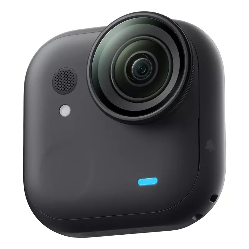 Insta360 GO Ultra Standard Bundle cámara de acción, 4K Ultra HD 3840x2880, sensor de 1/1,28 pulgadas, 240 fps, Wi-Fi, Bluetooth 5.4, pantalla táctil abatible de 2,5 pulgadas, MicroSD, 52,9 g, negra