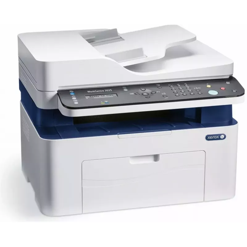 Multifunción Xerox WorkCentre 3025/NI — láser monocromo multifunción, 20 ppm, Wi‑Fi, Ethernet, A4, 1200x1200 DPI