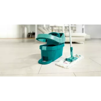 Leifheit 55045 Wet Microfiber – fregona plana con funda de microfibra para la limpieza del suelo