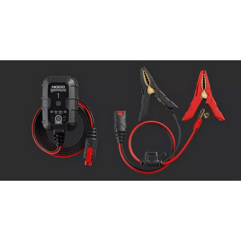 Cargador de baterías NOCO GENIUS1EU 1A cargador inteligente para baterías de plomo-ácido y litio de 12V, diseño compacto