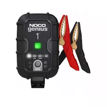 Cargador de baterías NOCO GENIUS1EU 1A cargador inteligente para baterías de plomo-ácido y litio de 12V, diseño compacto