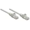 Intellinet 319768 Cat5e U/UTP cable de conexión (patch), 3 m, RJ45-RJ45, CCA, PVC, contactos chapados en oro, snagless, gris
