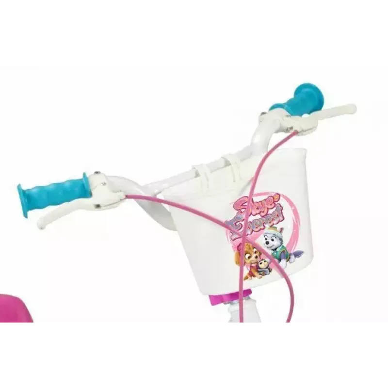 Bicicleta infantil Toimsa 16 inch Modelo 1681 — cuadro de acero, ruedas de 16 inch con aire, frenos de llanta delantero y trasero, con ruedines y cesta (PAW Patrol)