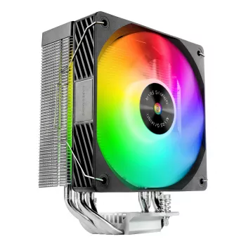Ventilador de aire TACENS Mars Gaming MCPU-X4ARGB — ventilador ARGB de 120 mm, 4 heatpipes, TDP 220 W, PWM, soporte LGA1200