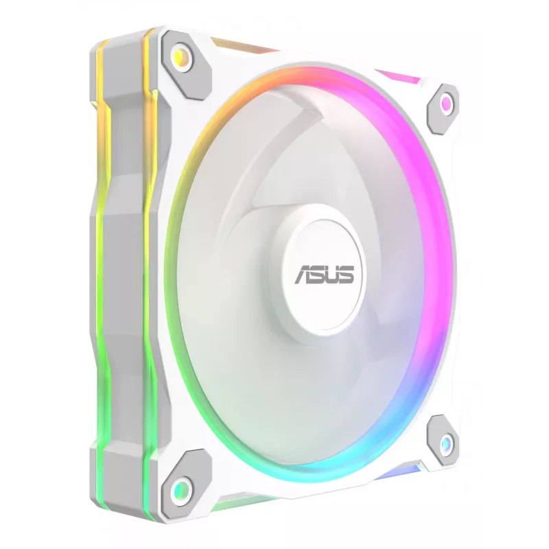 Ventilador para caja ASUS Prime MR120 ARGB blanco 120 mm cojinete de deslizamiento