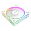 Ventilador para caja ASUS Prime MR120 ARGB blanco 120 mm cojinete de deslizamiento