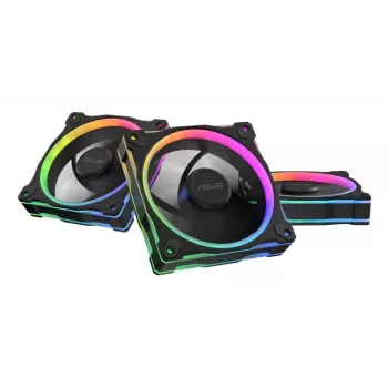Ventilador ASUS Prime MR120 ARGB negro 120 mm cojinete de deslizamiento PWM 1600 rpm 58 CFM