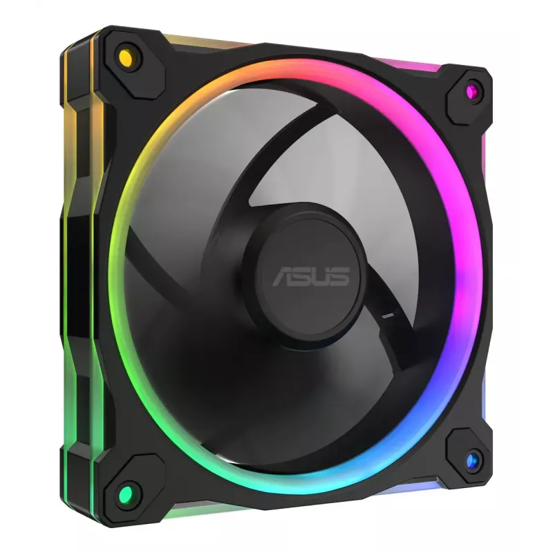 Ventilador ASUS Prime MR120 ARGB negro 120 mm cojinete de deslizamiento PWM 1600 rpm 58 CFM