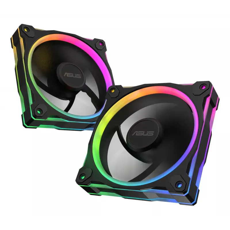 Ventilador ASUS Prime MR120 ARGB negro 120 mm cojinete de deslizamiento PWM 1600 rpm 58 CFM