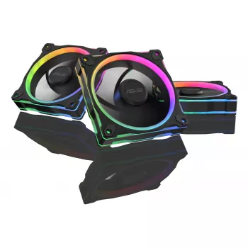 Ventilador ASUS Prime MR120 ARGB negro 120 mm cojinete de deslizamiento PWM 1600 rpm 58 CFM
