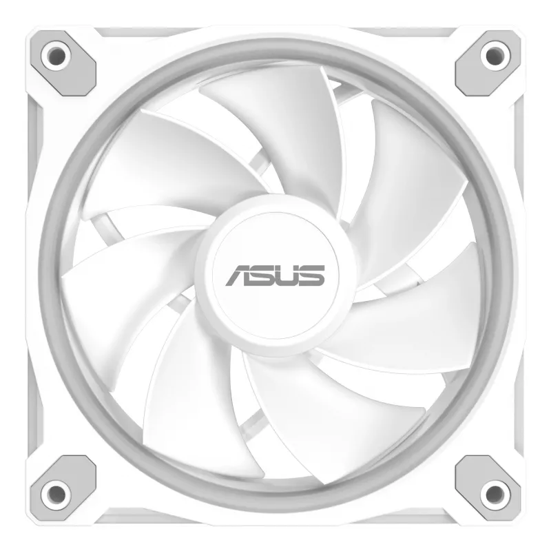 Ventilador para PC de 120 mm ASUS Prime MR120 ARGB Reverse blanco – 1600 rpm, 58 CFM, PWM, cojinete de deslizamiento