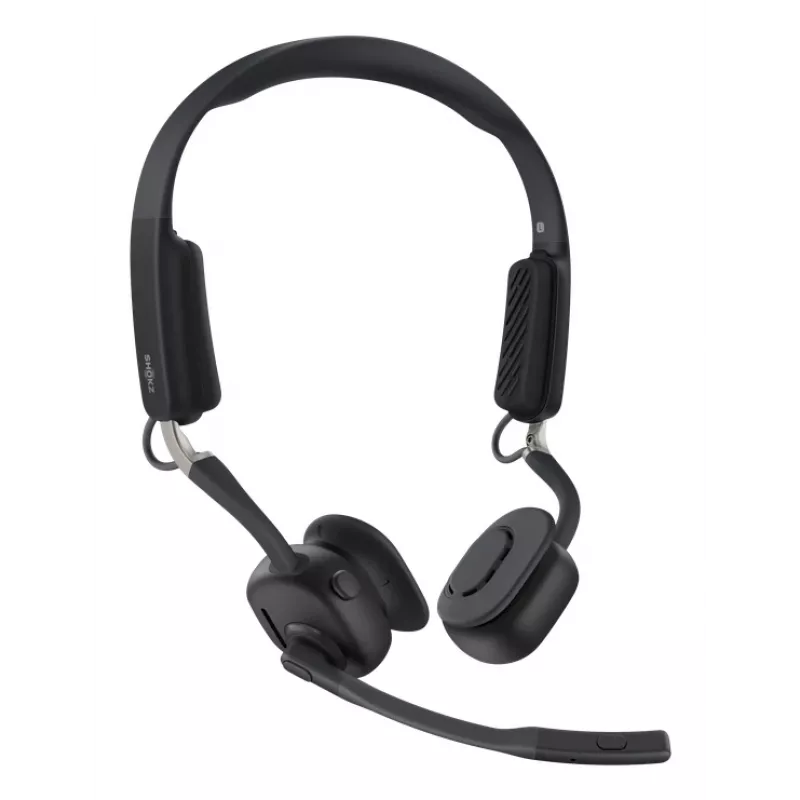 SHOKZ OpenMeet Auriculares inalámbricos Bluetooth de conducción ósea para videoconferencia