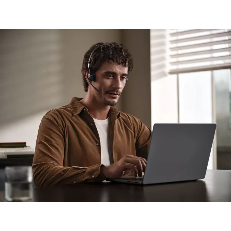 SHOKZ OpenMeet Auriculares inalámbricos Bluetooth de conducción ósea para videoconferencia