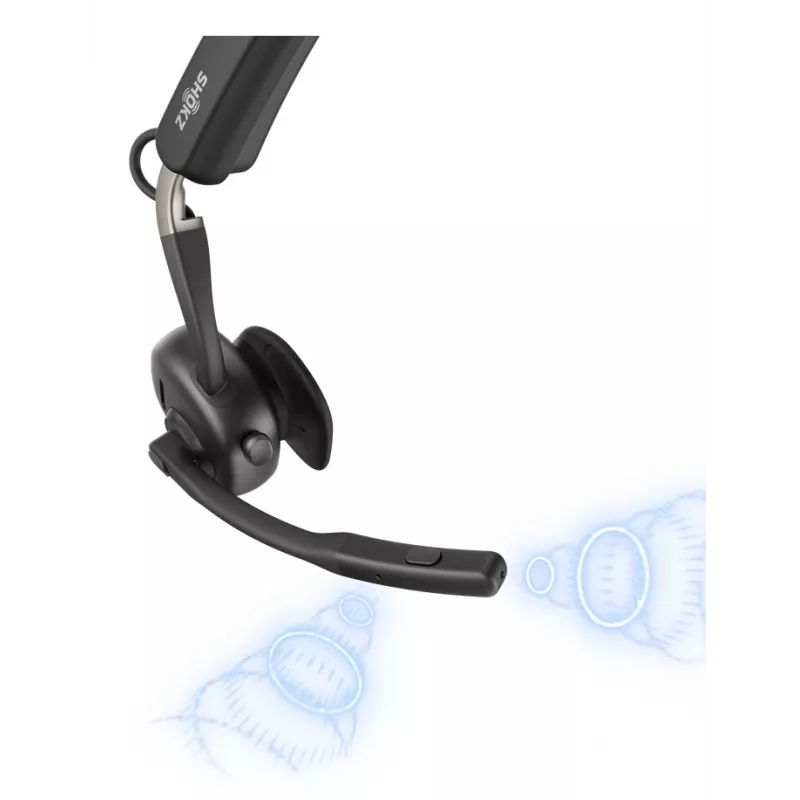 SHOKZ OpenMeet UC Auriculares inalámbricos Bluetooth de conducción ósea para videoconferencia con adaptador USB-A