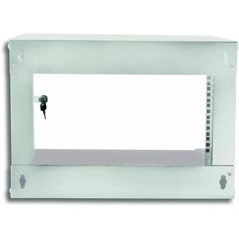 Techly Armario de pared Rack 19 6U prof. 450 Gris Montado