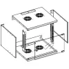 Techly Armario de pared Rack 19 6U prof. 450 Gris Montado