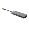 Hub USB Type-C TRUST 25672 — HDMI, RJ-45, USB 3.2 Gen 1 Type-A/Type-C, SD/MicroSD, gris