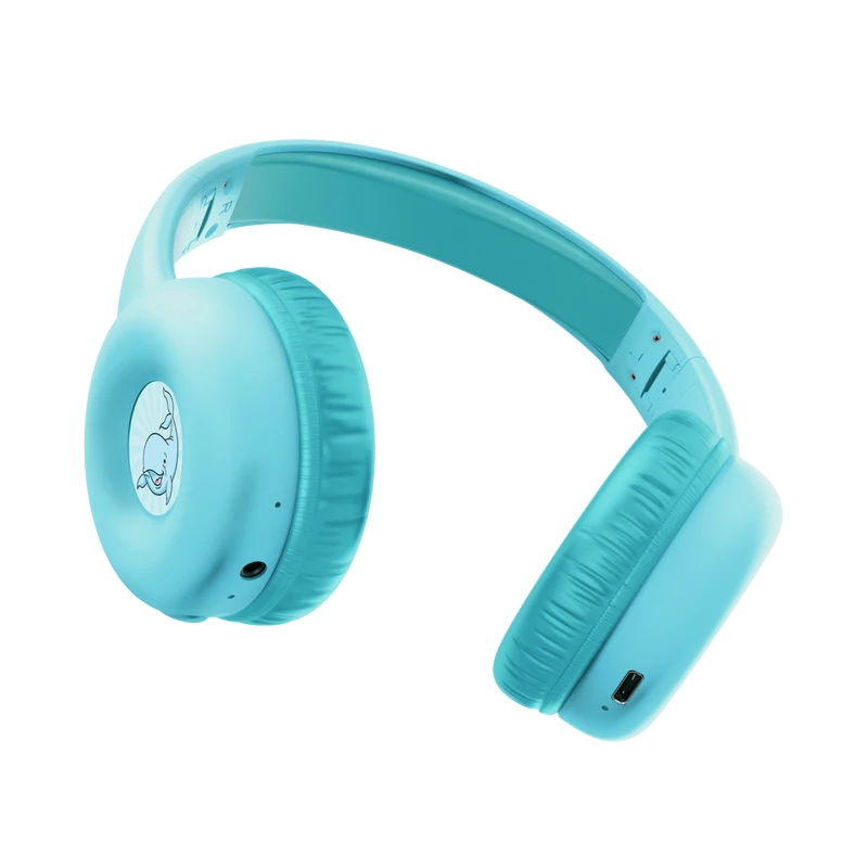 Trust Nouna 25275 auriculares infantiles, con cable e inalámbricos, Bluetooth, USB-C, azul