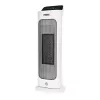 Calefactor cerámico eléctrico NOVEEN PTC2000 — 2000 W, termostato regulable, pantalla LED, temporizador, mando a distancia, blanco