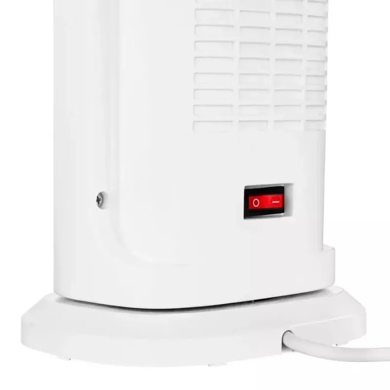 Calefactor cerámico eléctrico NOVEEN PTC2000 — 2000 W, termostato regulable, pantalla LED, temporizador, mando a distancia, blanco