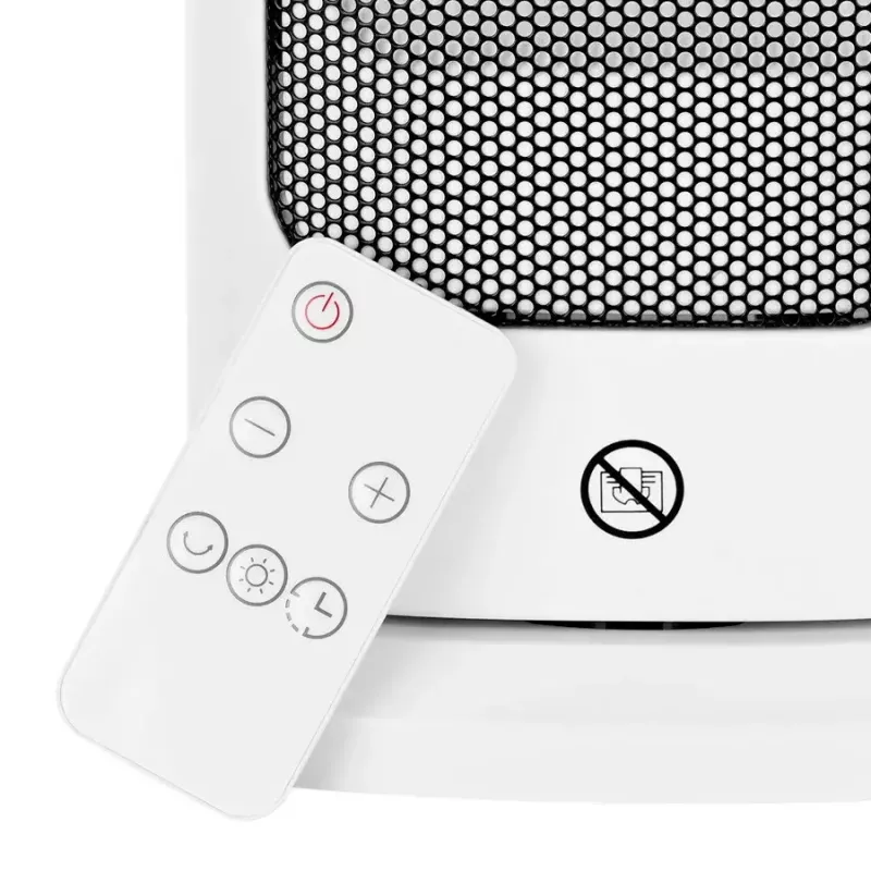 Calefactor cerámico eléctrico NOVEEN PTC2000 — 2000 W, termostato regulable, pantalla LED, temporizador, mando a distancia, blanco