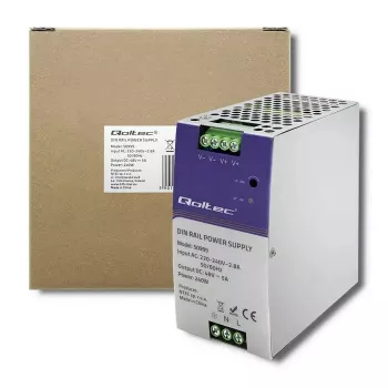 Fuente de alimentación para carril DIN QOLTEC 50999, 240W, 48V DC, salida 5A