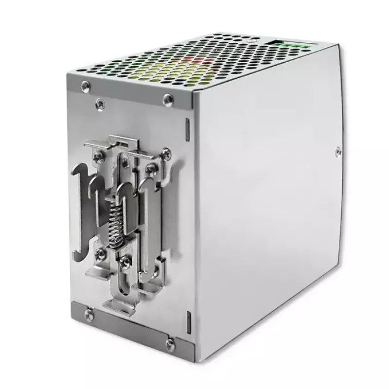 Fuente de alimentación industrial para carril DIN QOLTEC 50901 — 480W, 24V DC, 20A
