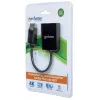Manhattan divisor DisplayPort 1.2 con 2 puertos DisplayPort 1.2 y MST, 4K@30Hz, alimentado por USB-A, función de videowall, negro, MST = Multi-Stream Transport, 3 años de garantía
