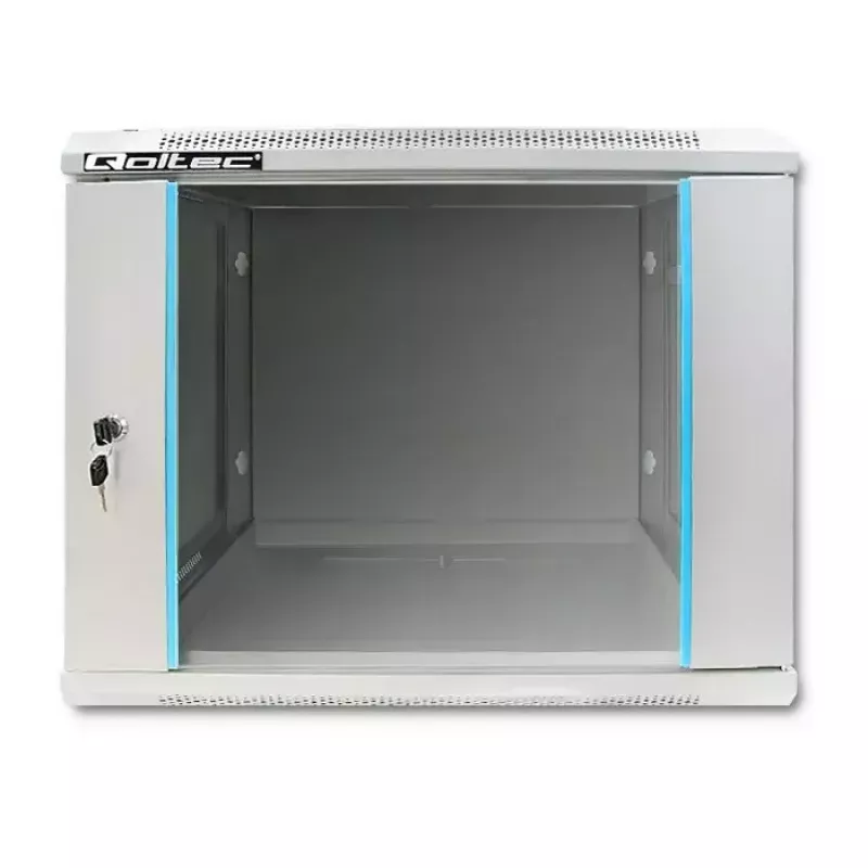 Armario rack 19 pulgadas QOLTEC 9U modelo 54484, dimensiones 600x500x450 mm