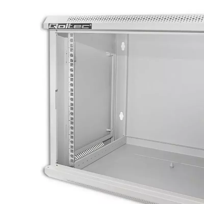 Armario rack 19 pulgadas QOLTEC 9U modelo 54484, dimensiones 600x500x450 mm