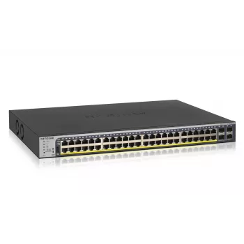 Switch de red NETGEAR GS752TP-300EUS Gestionado L2/L3/L4 Gigabit Ethernet (10/100/1000) Power over Ethernet (PoE) 1U Negro